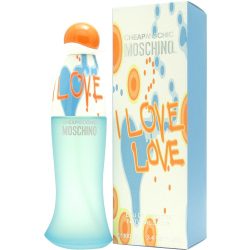 I Love Love by Moschino Eau De Toilette Spray for Women 3.4 oz – a vibrant and playful floral fruity perfume.
