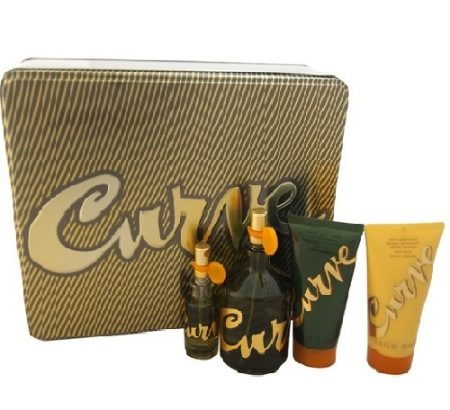 CURVE BY LIZ CLAIBORNE 4PC GIFT SET EDC 4.2 OZ + AFTERSHAVE 3.4 OZ + BODY WASH 2.5 OZ + MINI FOR MEN