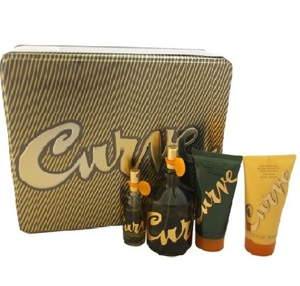 Curve by Liz Claiborne 4pc Gift Set EDC 4.2 oz + Aftershave 3.4 oz + Body Wash 2.5 oz + Mini for Men