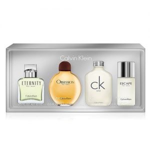 4PC MINI GIFT SET BY CALVIN KLEIN ~ ETERNITY + OBSESSION + CK ONE + ESCAPE FOR MEN perfume | PerfumesLA