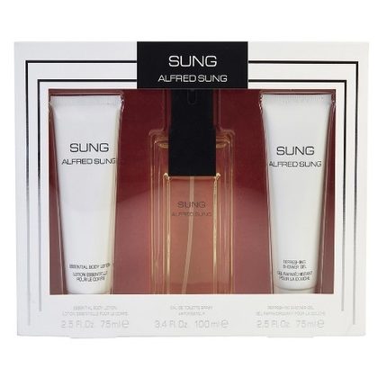 Sung by Alfred Sung 3pc Gift Set EDP 3.4 oz + Body Lotion 2.5 oz + Shower Gel 2.5 oz for Women