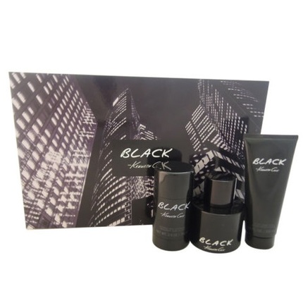 Black by Kenneth Cole 3pc Gift Set EDT 3.4 oz + Aftershave Balm 3.4 oz + Deodorant Stick for Men