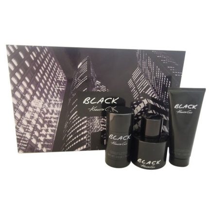 Black by Kenneth Cole 3pc Gift Set EDT 3.4 oz + Aftershave Balm 3.4 oz + Deodorant Stick for Men