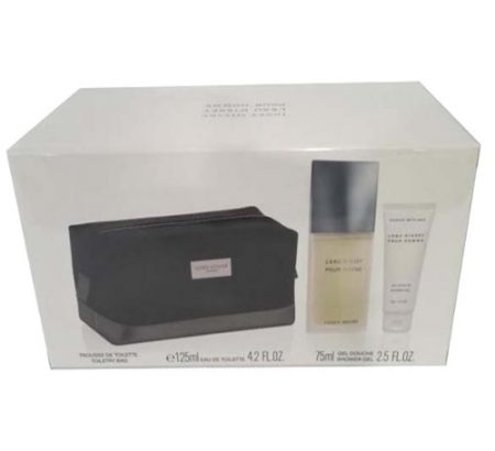 L’EAU D’ISSEY BY ISSEY MIYAKE 3PC GIFT SET EDT 4.2 OZ + SHOWER GEL 2.5 OZ + TOILETRY BAG FOR MEN