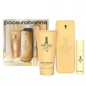 1 Million by Paco Rabanne 3pc Gift Set EDT 3.4 oz + Shower Gel 2.5 oz + Mini 0.34 oz for Men