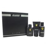 FERRARI BLACK BY FERRARI 3PC GIFT SET EDT + HAIR AND BODY WASH + DEODORANT SPRAY FOR MEN perfume | PerfumesLA