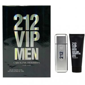 212 VIP by Carolina Herrera 2pc Gift Set EDT 3.4 oz + Bath and Shower Gel 3.4 oz for Men
