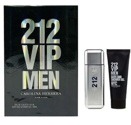 212 VIP by Carolina Herrera 2pc Gift Set EDT 3.4 oz + Bath and Shower Gel 3.4 oz for Men