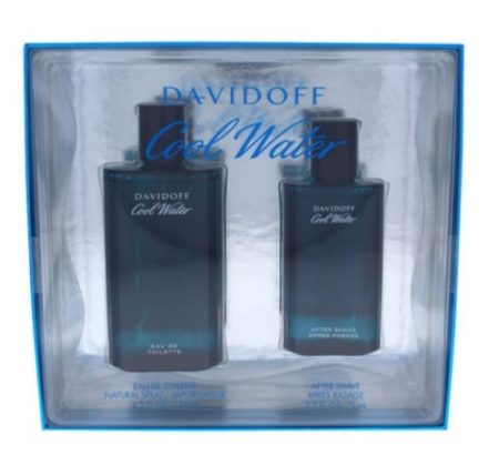 COOL WATER BY DAVIDOFF 2PC GIFT SET EDT 4.2 OZ + AFTER SHAVE 2.5 OZ FOR MEN