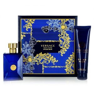 VERSACE POUR HOMME DYLAN BLUE BY VERSACE 2PC GIFT SET EDT + PERFUMED BATH & SHOWER GEL FOR MEN perfume | PerfumesLA