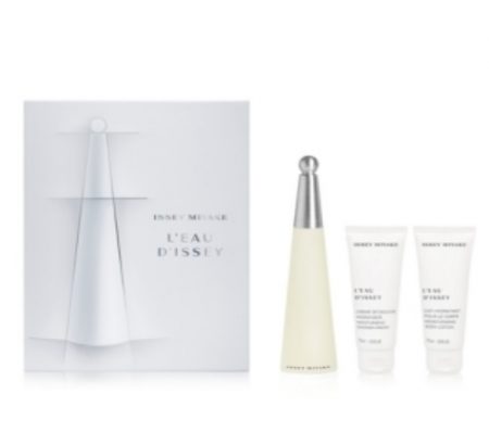 L’EAU D’ISSEY BY ISSEY MIYAKE 3PC GIFT SET EDT 3.3 OZ + BODY LOTION 2.5 OZ + SHOWER CREAM 2.5 OZ FOR WOMEN